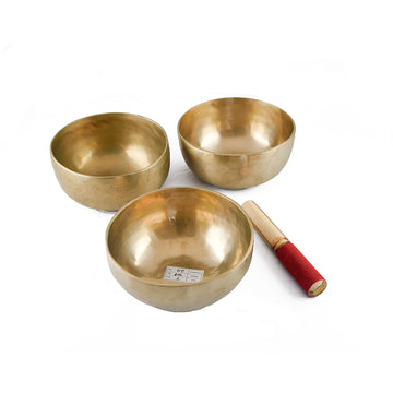 Tibetan Singing Bowls Set Of 3 (Medium Bowls- (3rd Octave)