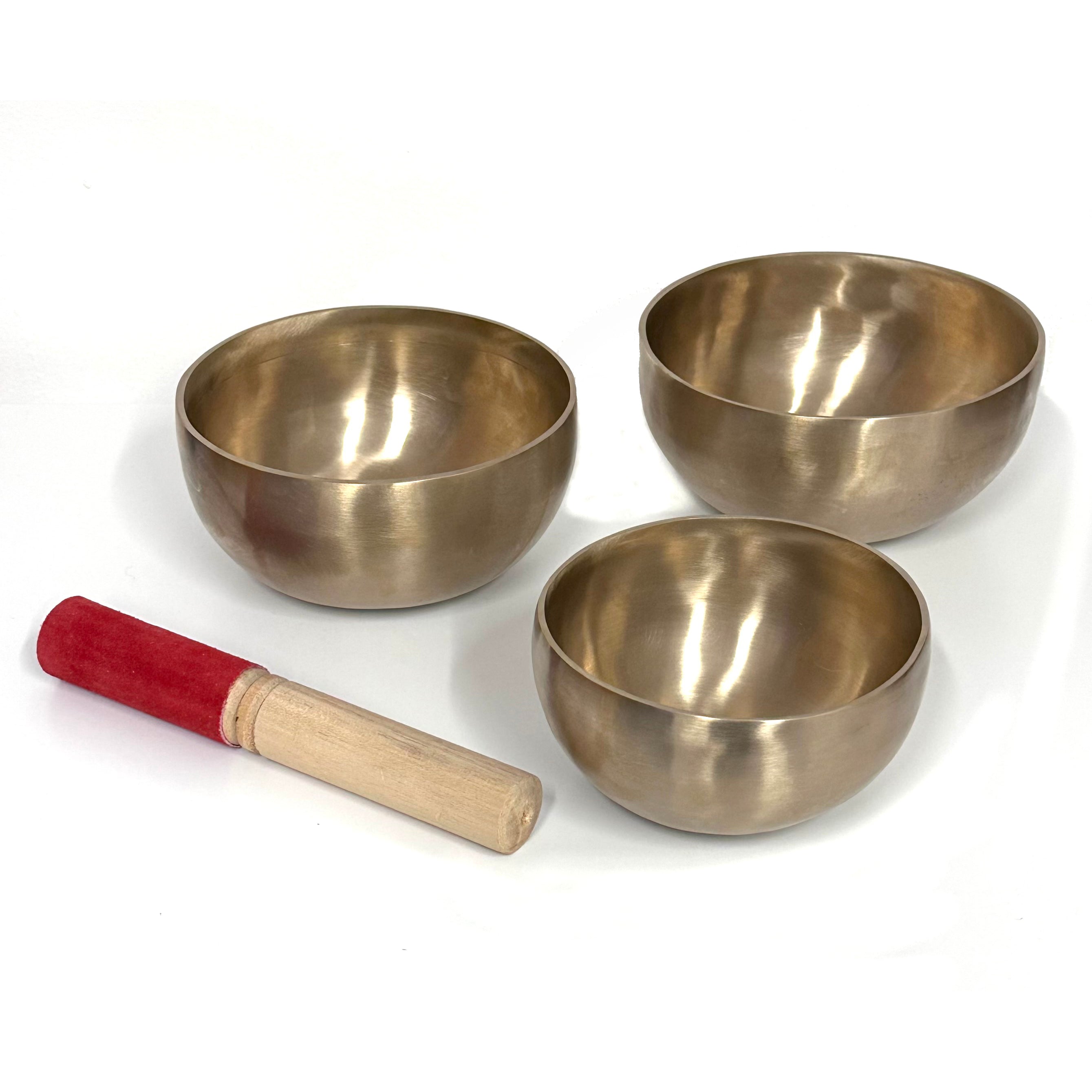 3rd Octave Burnished Tibetan Singing Bowls (Set Of 3-medium, large or extra-large)