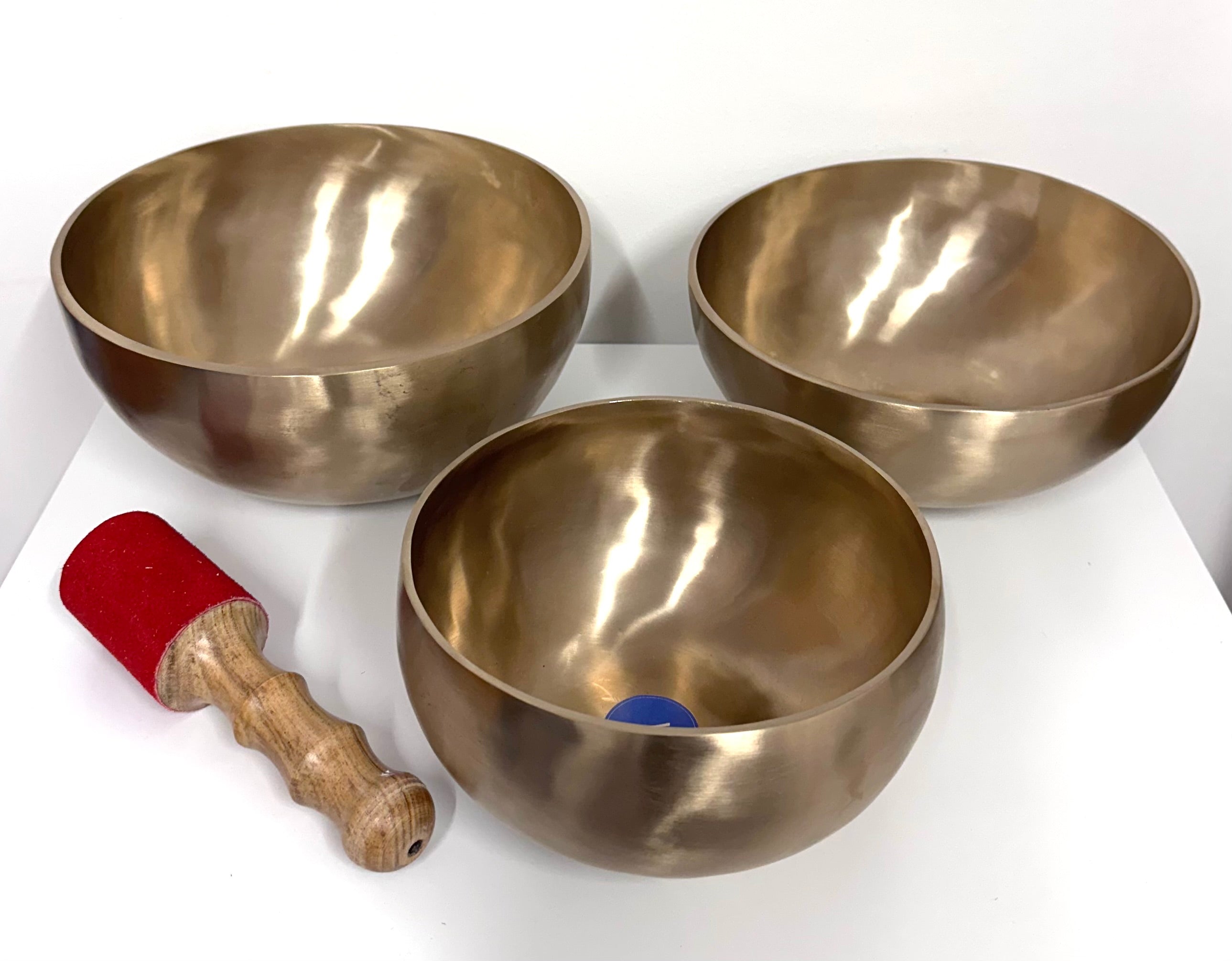 Burnished Tibetan Singing Bowls Set Of 3 (Small Bowls)