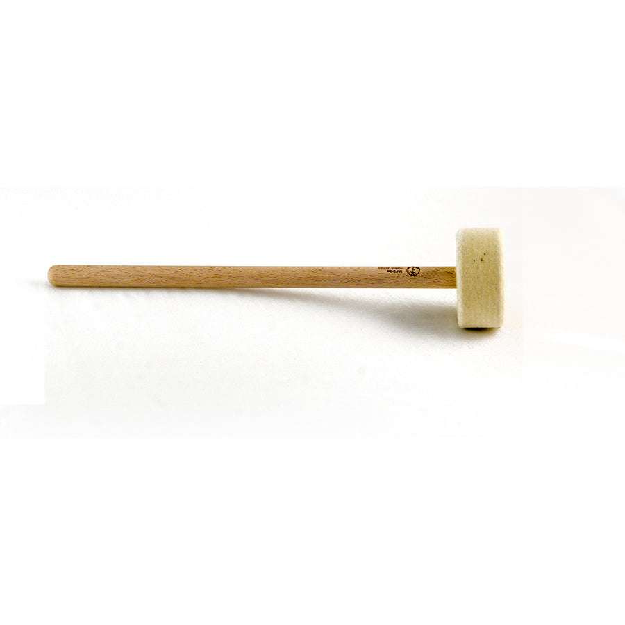 Peter Hess Mallet For Singing Bowls (Large, Soft White) - 3 Inch Head